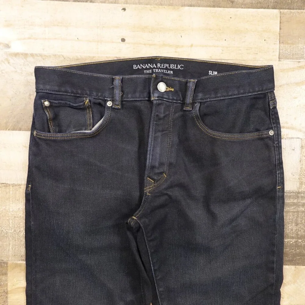 Banana Republic Traveler Slim Jeans Men’s 32x32 Dark Wash Stretch‎